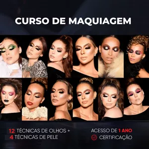 Imagem do curso Curso de Maquiagem - 12 Técnicas de Olhos e 4 Técnicas de Pele
