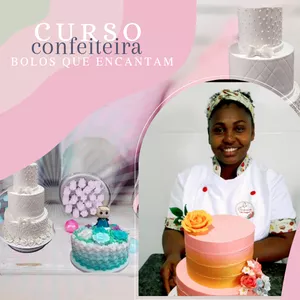 Imagem do curso Bolos que encantam  dando os primeiros passos.