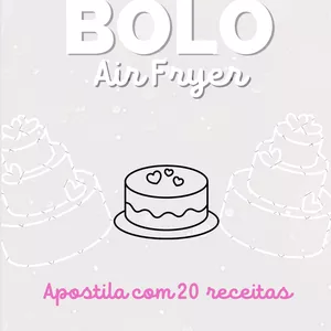Imagem do curso Apostila 20 receitas de bolos com cobertura para air fryer