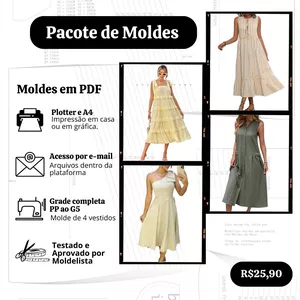 Imagem de capa para o Ebook Pacote de Vestidos Românticos