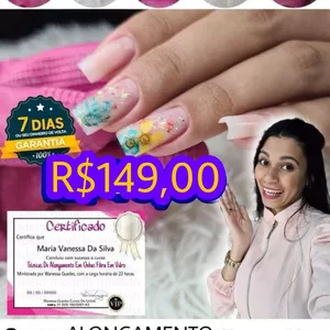 Curso Alongamento em unhas fibra de vidro 