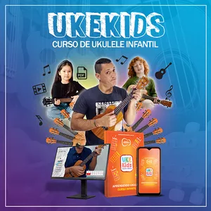 Imagem de capa para o Curso online UkeKids - Ukulele Infantil