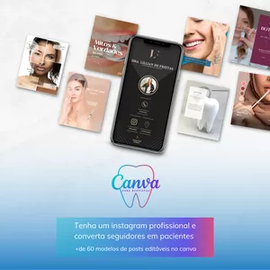 Imagem de capa para o Curso online Canva para dentistas