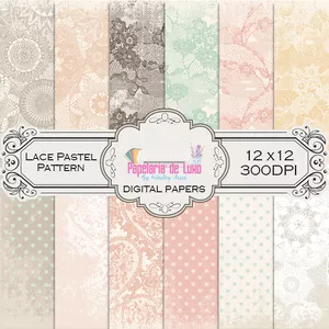 Imagem de capa para o Curso online Papel Digital  Lace Pastel Pattern