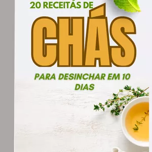 Imagem de capa para o Ebook 20 receitas poderosas de chá para desinchar em 10 dias