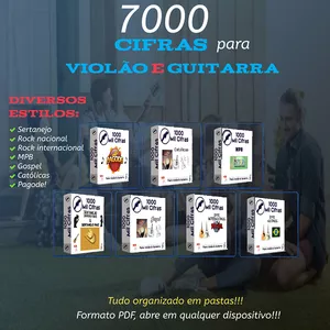 Imagem de 7 mil cifras para violao e guitarra criado por Thais Santos na hotmart
