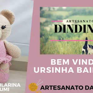 Curso de Crochê Ursinha Bailarina Amigurumi>