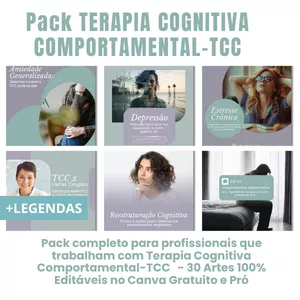 Imagem de capa para o Curso online Pack TERAPIA COGNITIVA COMPORTAMENTAL-TCC