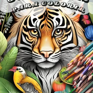 Imagem de capa para o Ebook 30 animais para colorir