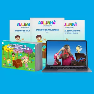 Imagem de capa para o Curso online Material Completo de Alfabetização - Aulinhas e Livros
