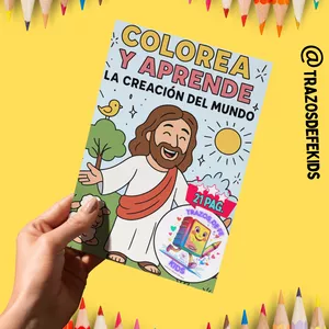 Imagen de portada para Ebook 🌈 7 Días de la Creación: E-book Infantil para Colorear y Aprender”🎨✨ 