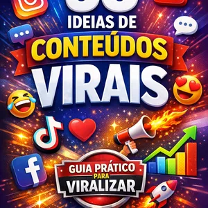 Imagem de capa para o Ebook 50 ideias de conteúdos virais
