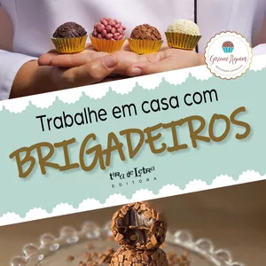 Imagem de capa para o Ebook TRABALHE EM CASA COM BRIGADEIROS