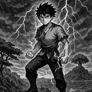 Imagem de capa para o Ebook MANGÁ O MENINO TROVÃO