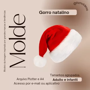 Imagem de capa para o Ebook Molde gorro natalino 