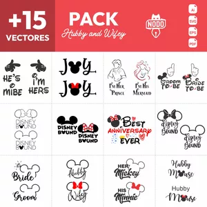Cover image for Ebook Pack Vectors Disney Hubby and Wifey