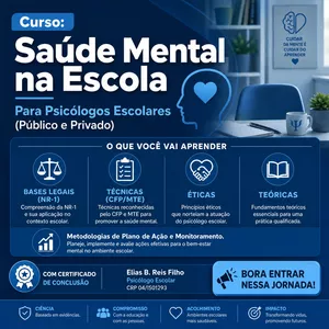 Imagem do curso Curso: Saúde mental escolar - da NR-1 às novas leis