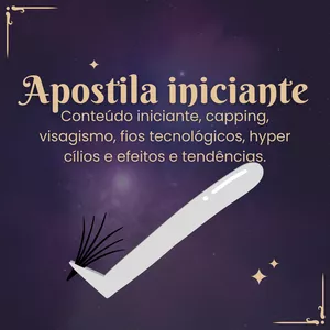Imagem de capa para o Curso online Apostila editável para curso iniciante em extensão de cílios