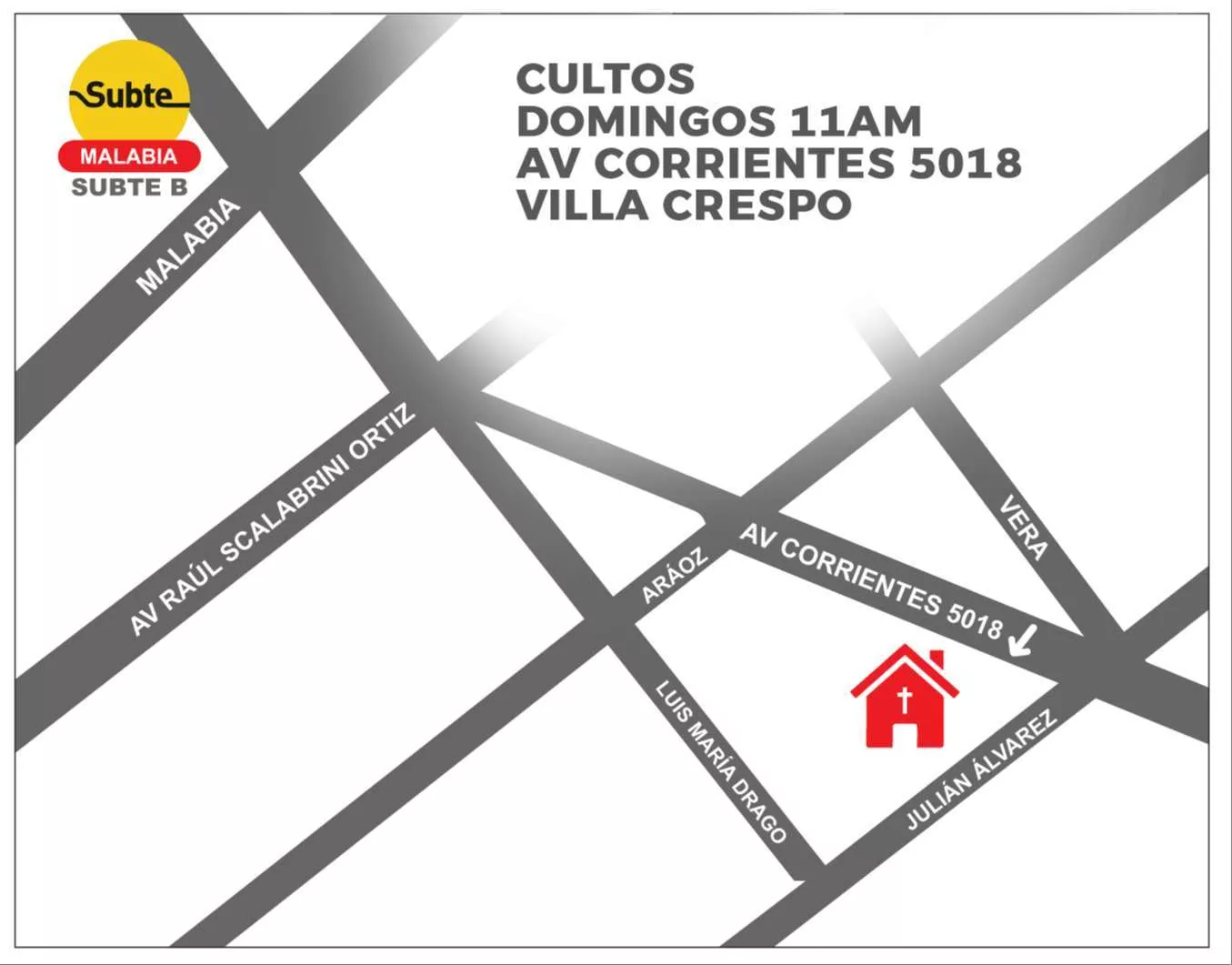 Ubicacion de ASL en Av. Corrientes 5018, Villa Crespo
