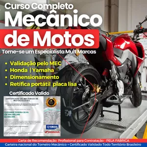 Curso Curso Mecânico de Motos + Injeção Eletrônica Completo (Vídeo Aula)