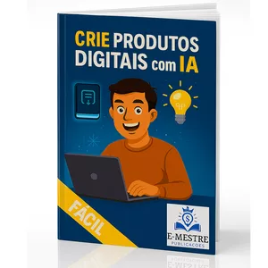 Imagem de capa para o Ebook Crie Produtos Digitais com IA