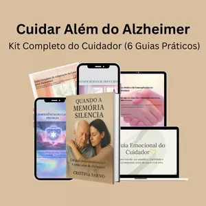 Imagem do curso Cuidar Além do Alzheimer — Kit Completo do Cuidador ( Livro Digital + 5 Guias Práticos)