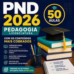 Imagem do curso PND 2026 Pedagogia Licenciatura: 50 Aulas com os Conteúdos Mais Cobrados