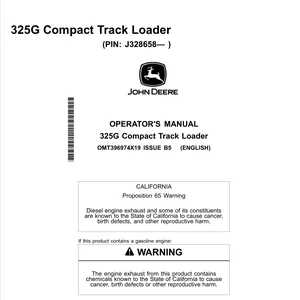 Cover image for Ebook JOHN DEERE 325G SKID STEER LOADER OPERATORS MANUAL