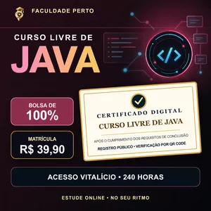 Imagem do curso CURSO LIVRE DE JAVA