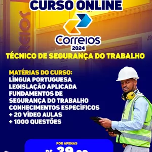 Imagem do curso Cursos Correios 2024 Técnico de Segurança do Trabalho Júnior