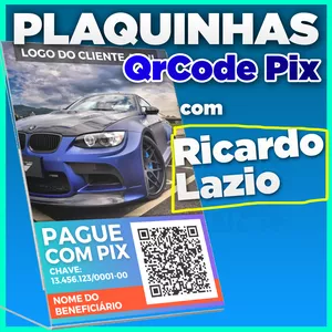 Plaquinhas QrCode Pix com Ricardo Lazio por Ricardo Lazio