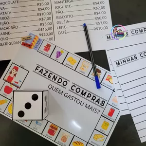 Imagem de capa para o Ebook Fazendo compras- Jogo de matemática 