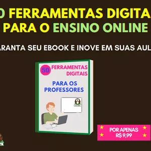 Imagem de capa para o Ebook 50 FERRAMENTAS PARA O ENSINO ONLINE