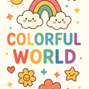 Cover image for Ebook Colorful World – Cute Animals &amp; Objects Coloring Book