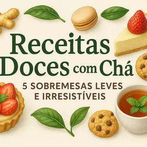Imagem de capa para o Curso online Receitas Doces com Chá: 5 Sobremesas Leves e Irresistíveis