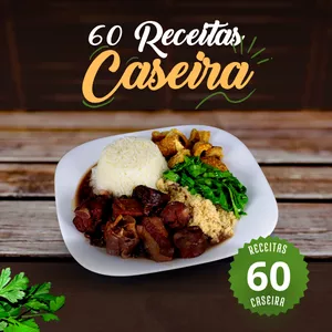 Imagem de capa para o Ebook 60 RECEITAS DE COMIDA CASEIRAS 