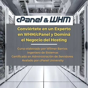 Imagen de portada para Curso online 🖥️ Introducción a WHM/cPanel: Administración de Servidores Para Resellers y Emprendedores(as) + Adicional Regalo Plantillas de Wordpress
