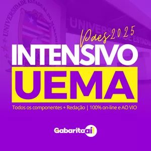 Imagem de capa para o Curso online INTENSIVO UEMA - PAES 2025 | Gabaritaaí Vestibulares