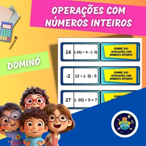 Imagem de capa para o Ebook Dominó das Operações com Números Inteiros