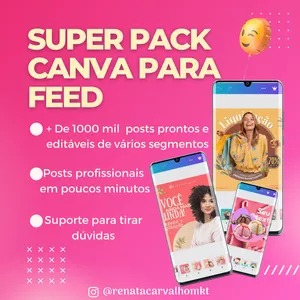 Imagem do curso SUPER PACK CANVA PARA FEED
