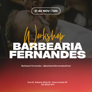 Imagem de capa para o Evento presencial Workshop da Barbearia Fernandes