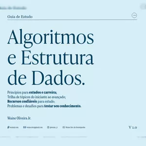 Imagem de capa para o Ebook Guia de Algoritmos e Estrutura de dados
