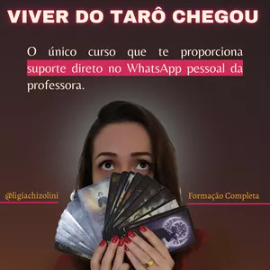 Imagem de capa para o Curso online Formação COMPLETA em Tarô + AULAS AO VIVO- SEMPRE CRESCENDO