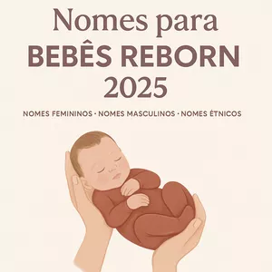 Imagem de capa para o Ebook Ideias de nomes LINDOS para bebê Reborn - Atualizado 2025