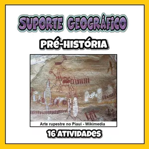 Imagem de capa para o Ebook 16 Atividades sobre a Pré-História 📝