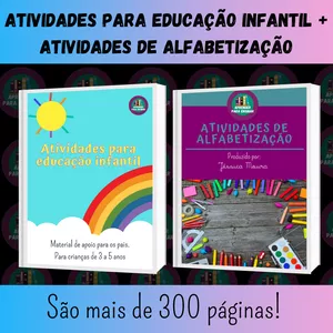 Imagem de capa para o Ebook Atividades de educação infantil + alfabetização