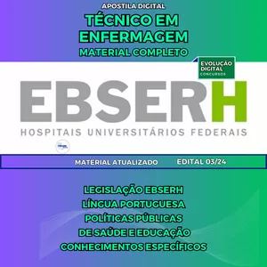Imagem de capa para o Ebook APOSTILA DIG. EBSERH TÉCNICO EM ENFERMAGEM