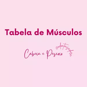 Imagem de capa para o Ebook Tabela de músculos da cabeça e pescoço