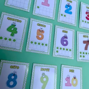 Imagem de capa para o Ebook Cards dos numerais 0 a 20