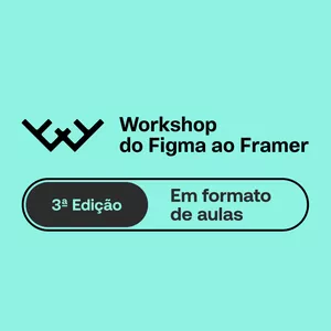 Imagem de capa para o Curso online Figma ao Framer 3 em formato de aulas